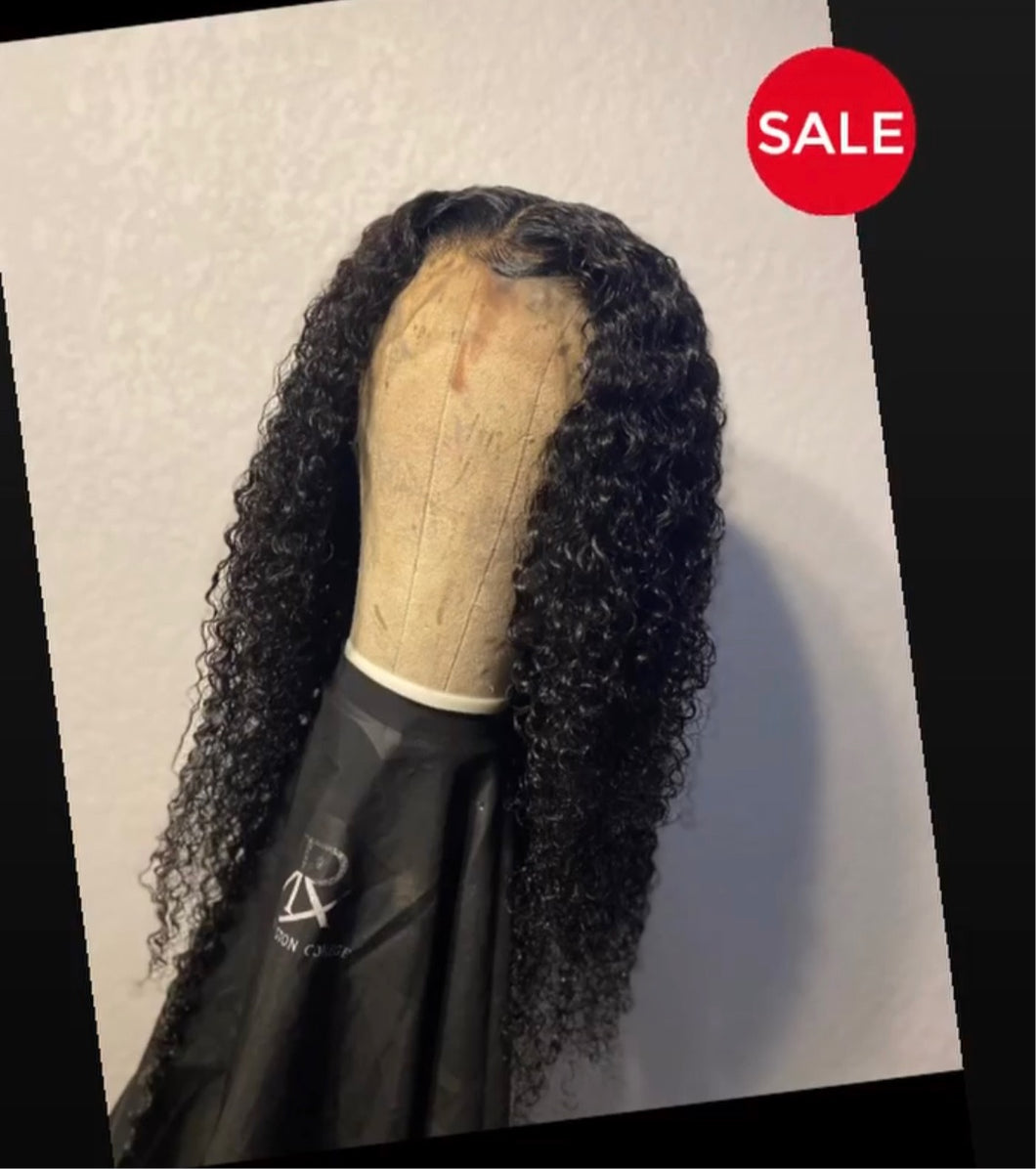 180% Density Kinky Curly Frontal Wig